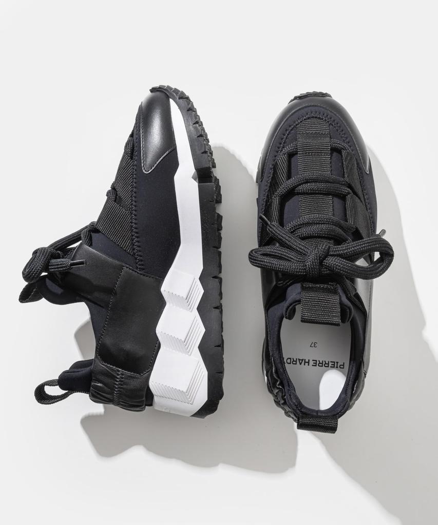 Pierre Hardy YS02 Trek Comet Size cm Sneakers, Women's XL, Black, 24.5 [Used]