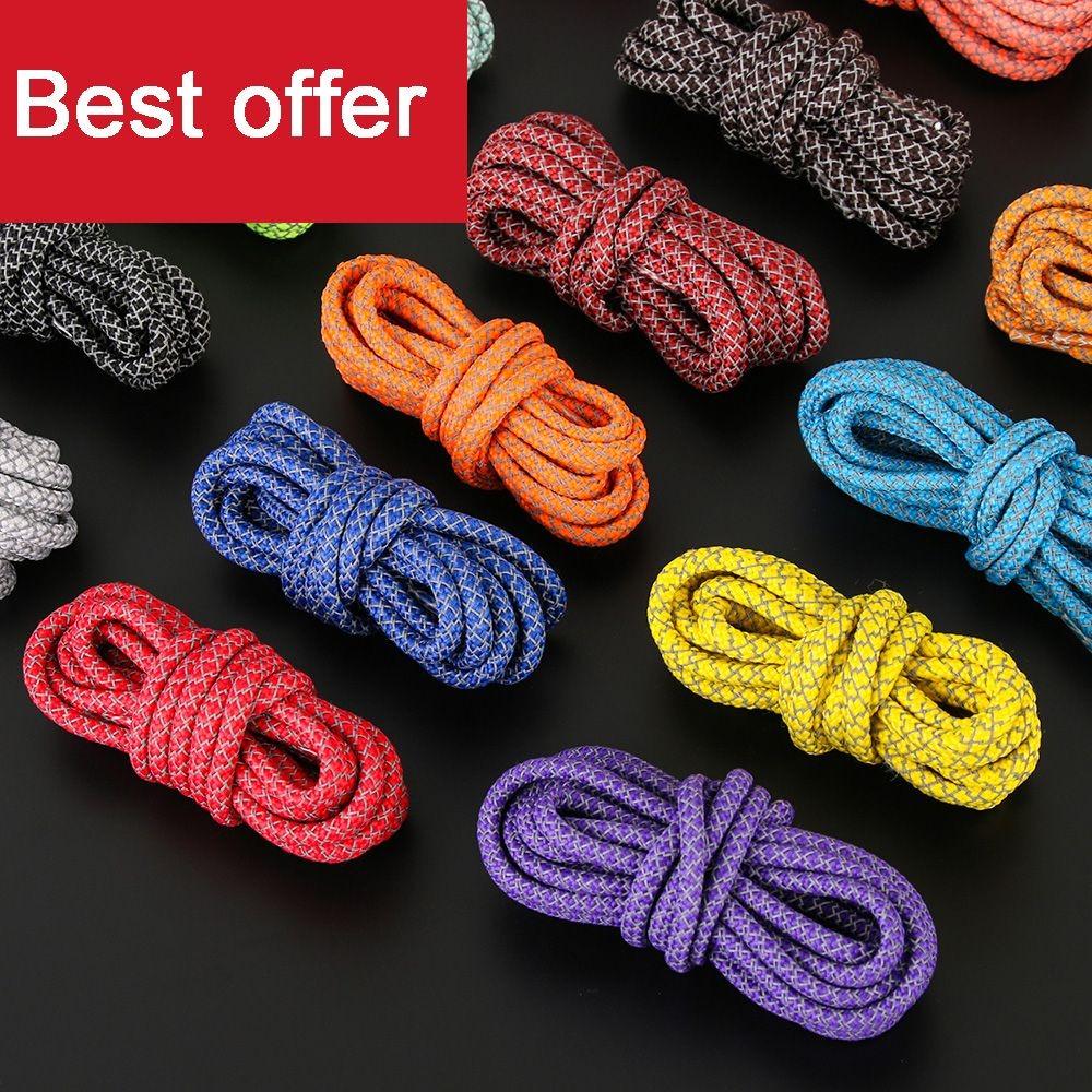 1Pair 4mm Round Running Shoe Ropes Reflective Shoelaces-Sneaker Shoestrings Night Running Fluorescent Shoe Rope Shoe Accessories