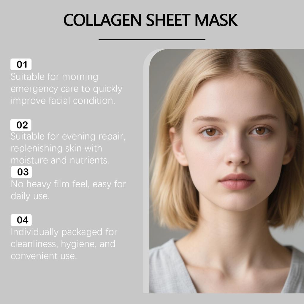 Collagen Firming Mask Firming The Skin, Brightening The Complexion, -wrinkle, Hydrating And Moisturizing Peel-off Mask,4ML
