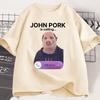 John Pork Is Calling Phone TShirt Humor Funny Pig Graphic T Shirts Unisexs Women Clothing Cotton Short Sleeve Oversized Tshirts