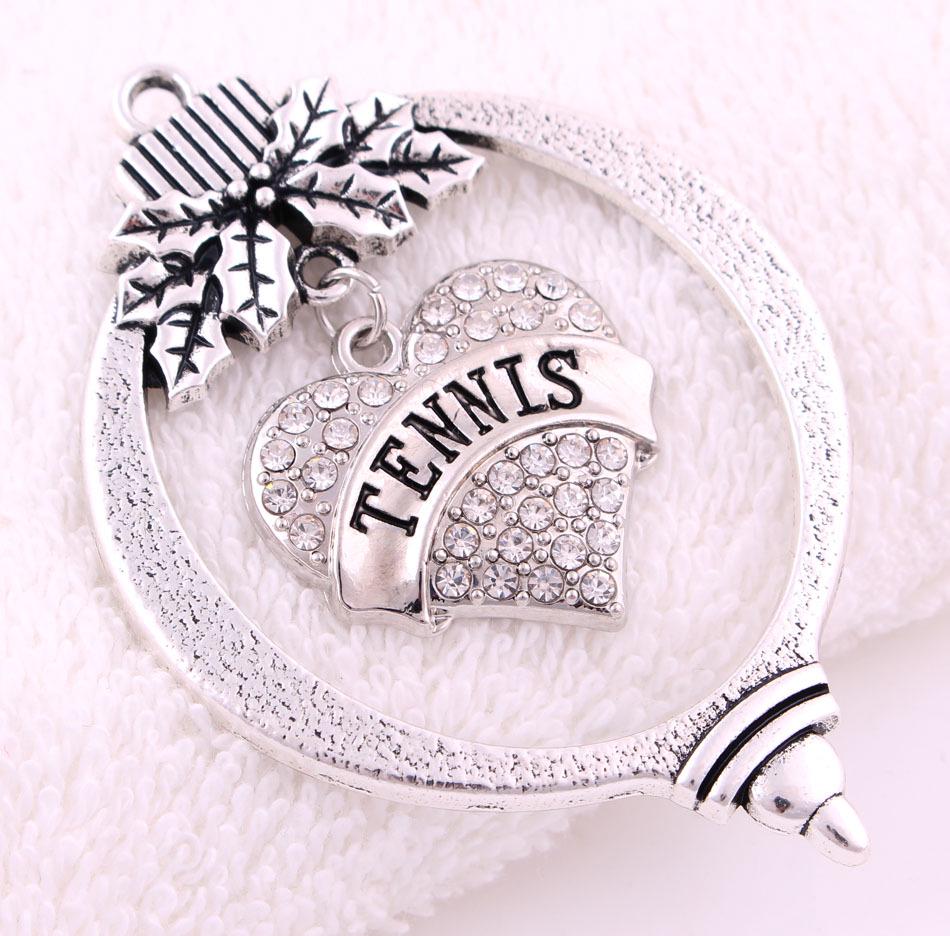 

Heart-Shaped Diamond Tennis Pendant, Christmas Flower Basket Design