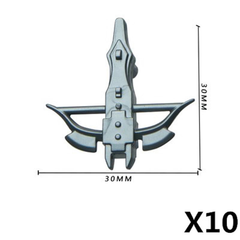 Mittelalterliche Militärzubehör Bausteine Ritter Figuren Waffe Schild Rüstung Helm Speer Bogen Armbrust Axt Hammer Spielzeug K026