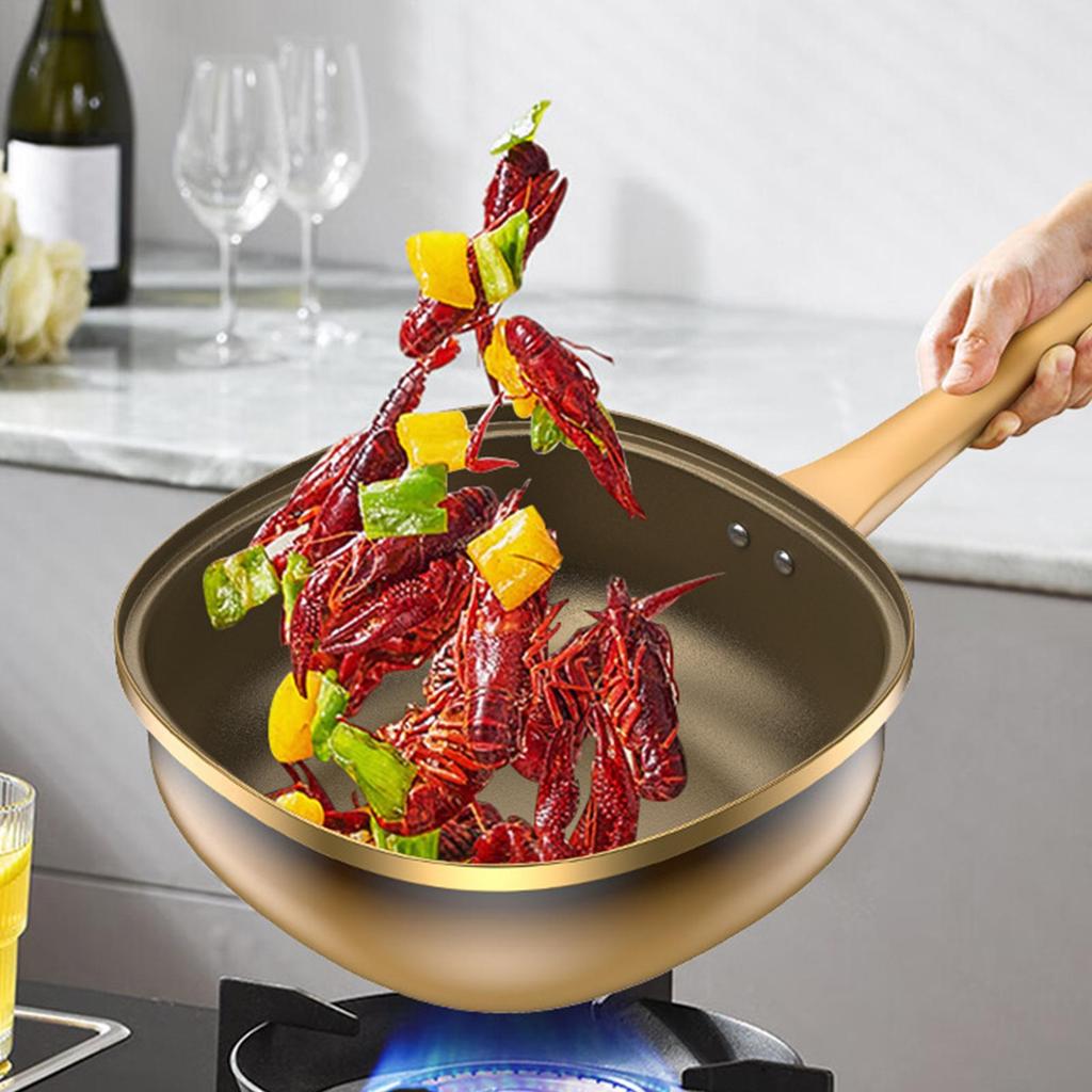 Titanium Alloy Non-Stick Pan Frying Pan Wok Pan Home Steak Skillet Induction Cooker Gas Stove Special Kitchen Cooking Saucepan