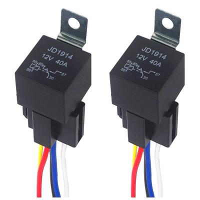 SensaBliss Przekaźnik 5-przewodowy (5 Polaków) DC12V 40A Zestaw 2-częściowy specyficzny dla samochodu