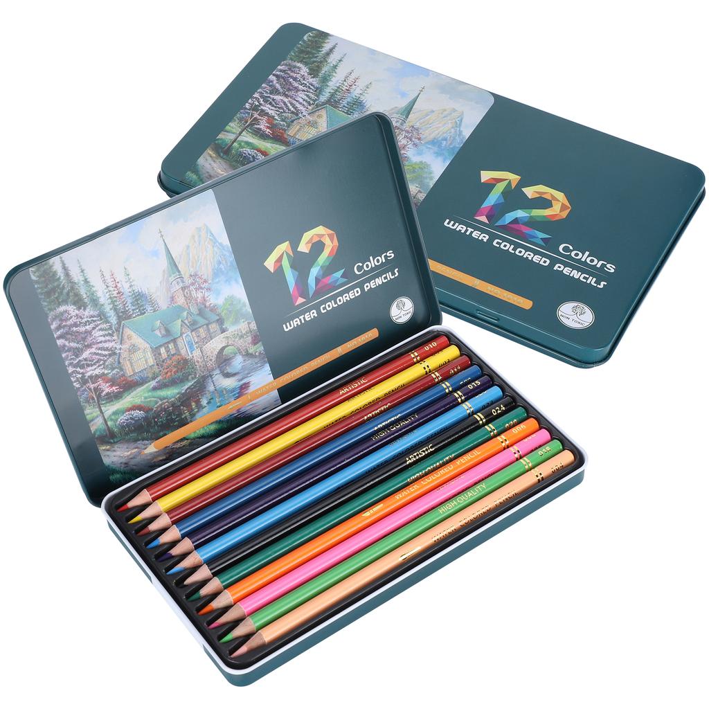12Pcs Colored Pencils Set WaterSoluble Core 12 Colors Art Painting Drawing Graffiti