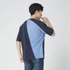 Menseye Cotton Color-Matching Mid-Sleeve Trendy Men's T-shirt