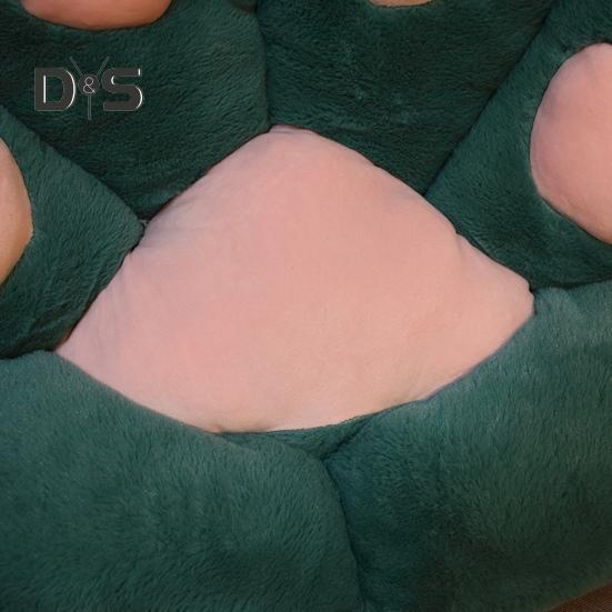 Coussin de siège en forme de patte de chat pour chaises de bureau de jeu, oreiller doux et moelleux avec tissu en peluche imitation lapin, coussin de confort antidérapant pour siège de voiture, coussin de lit pour animaux de compagnie