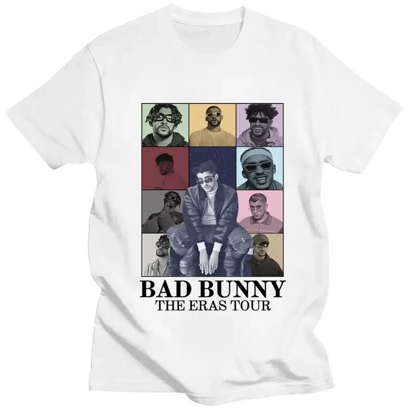 Bad Bunny The Eras Tour Graphic T Shirt Fashion Aesthetic Popular T-Shirt Men Women High Quality Cotton Casual Tees Streetwear