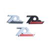 3D ABS Logo 70. Jubiläumsemblem Auto Seitenemblem 70. Jubiläum Aufkleber Zubehör (Kurz Chrom Rot)