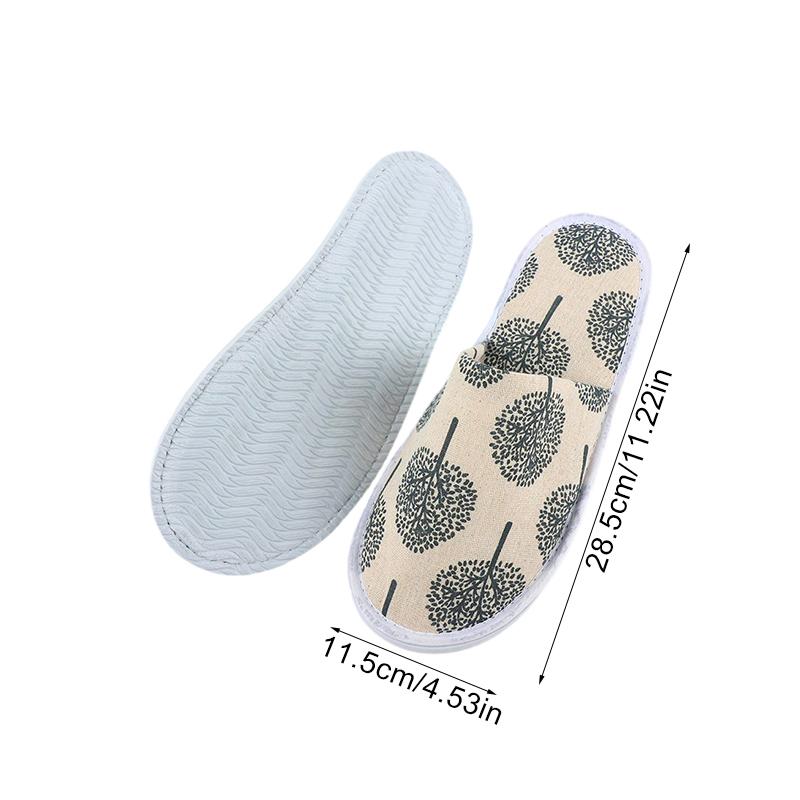 1Pair Disposable Breathable Entertaining Guests High Quality Animal Print Hotel Supplies Non-Slip Travel Slippers Multiple Colors