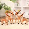 Superweiche 35cm Simulierte Plüsch Stehende Sika Hirsche Puppen Puppen Wurfkissen Tiere Spielzeug Cartoon Mädchen Jungen Geburtstagsgeschenke