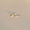 Taupe 14k gold basic gold ball - daily ball earrings
