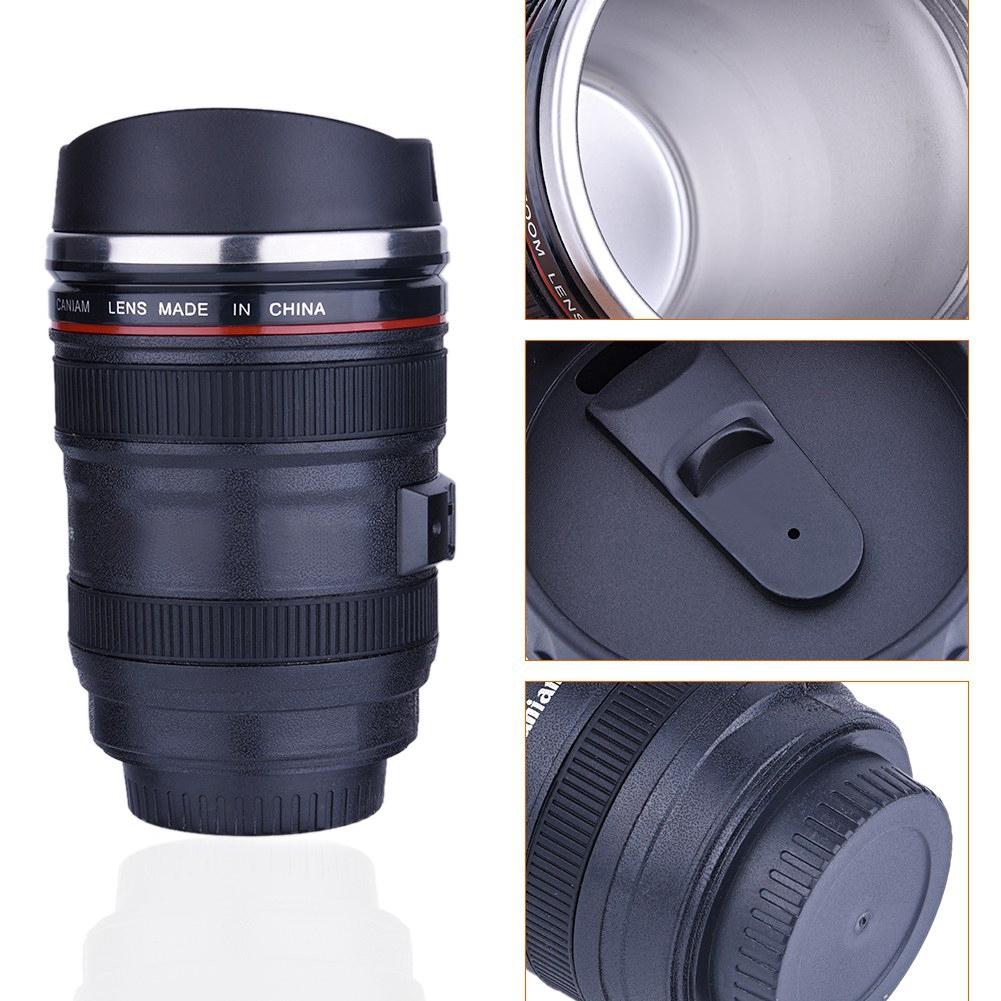 Insulated Flask 6Types  Camera Lens Shaped Insulation Cup Stainless Steel Insulated Travelling Flask Travelling Flask