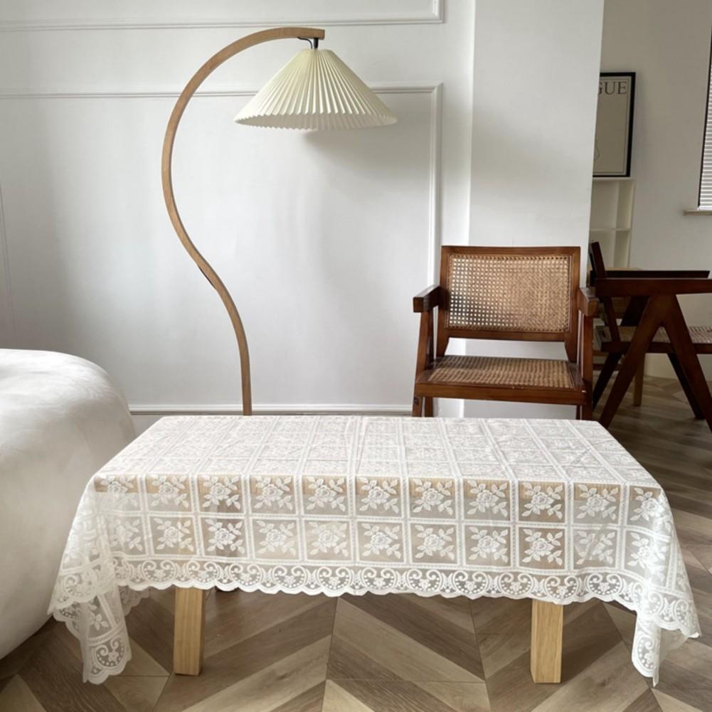 Spitzen-Tischdecke im Vintage-Stil Dekoration für Teeparty Tischdecke Durchbrochene Stickerei Textil Tischabdeckungen für Partys Hochzeiten Esstischabdeckung