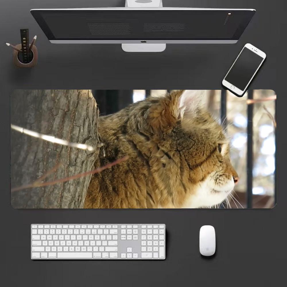 Wildkatze Mauspads großes Tastatur-Maus-Schreibtischpad rutschfeste Gummi-Gaming-Mauspad Laptop-Maus-Teppich