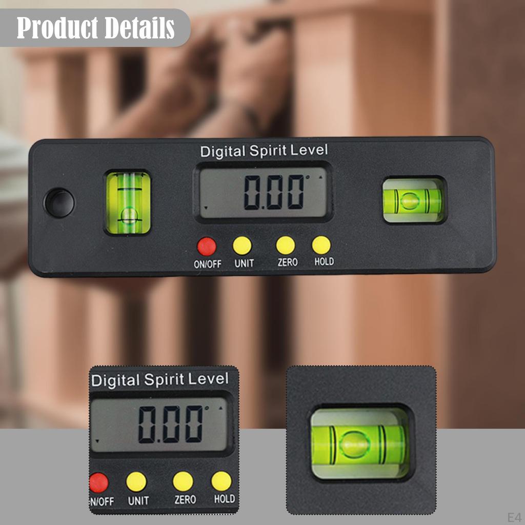 4×90 Degree Digital Inclinometer with Display, Precision Gauge, Angle for Woodworking And DIY