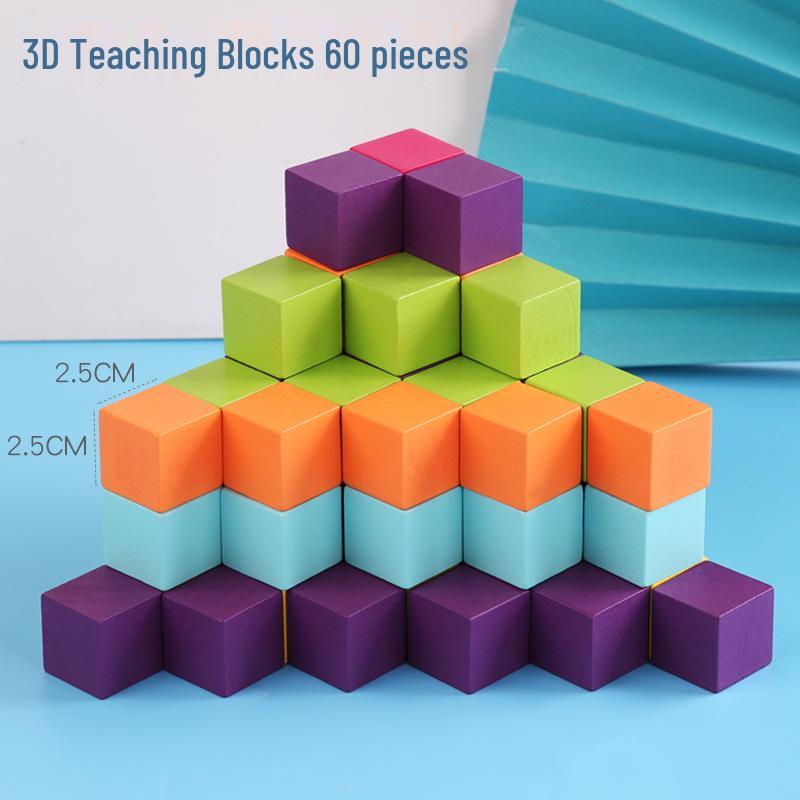 

3D Квадратные Деревянные Пазлы для Детей - Дизайн с Круглым Корпусом