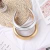 Vintage Women PU Sponge HeadBand Black Gold Silver Wide Hair Hoop Headwear Hair Accessories