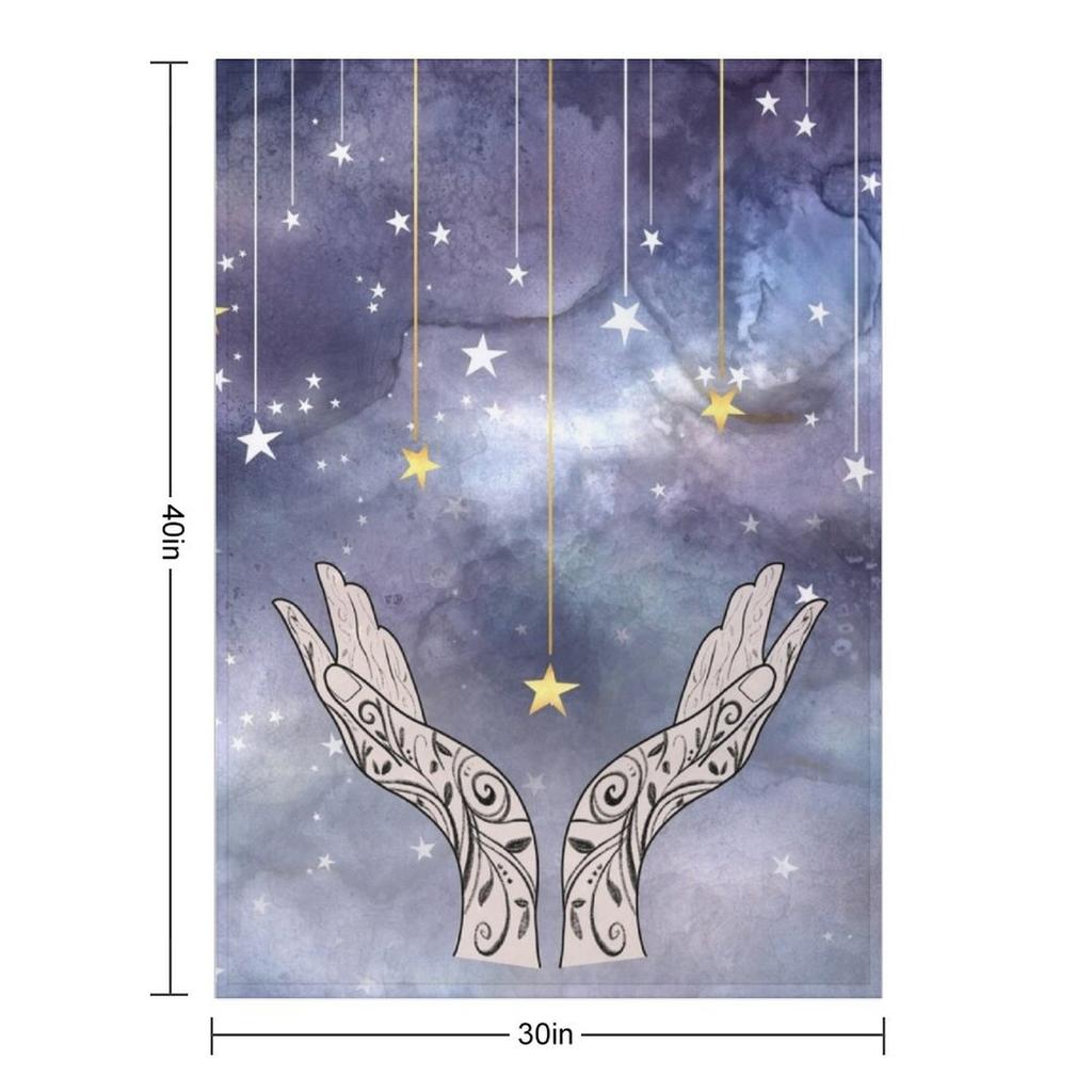Falling Stars - ACOTAR Throw Blanket Personalized Gift Decorative Sofa Winter Beds Thermal Blankets