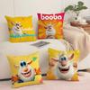 Cute Fourbob-Booba Cushion Cover Soft Short Plush Pillow Cover Smooth Cozy Texture Aesthetic Cushion Case Home Decor