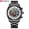 Curren 8391 Men's Sports Casual Quartz Watch with Steel Band and Calendar