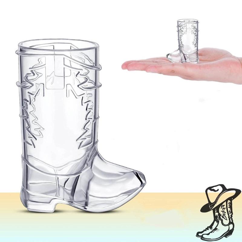 20pcs Plastic Boot Shot Cups for Weddings Bachelorette Party Birthdays Boot Shot Cup (Pack of 20) for Liquor