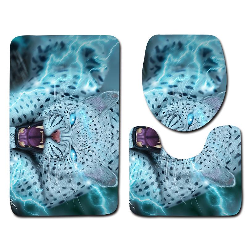 Animal Bathroom Toilet Floor Mat 3-Piece Set
