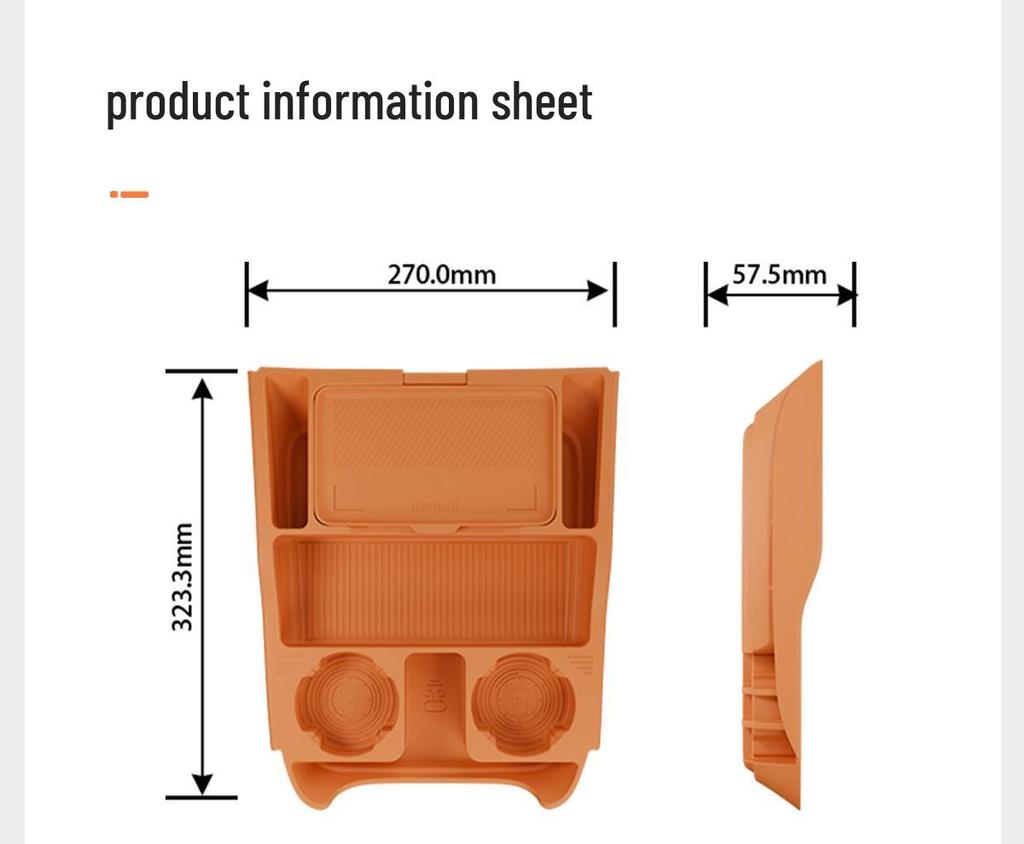 Xiaomi YU7 Center Console Armrest Storage Box Organizer