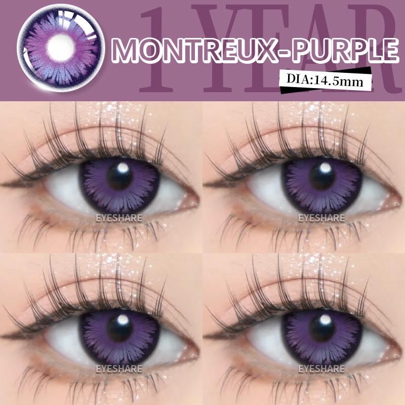 1 Pair Cosplay Colored Contact Lenses for Eyes Anime Red Beauty Makeup Lens Halloween Pink Eyes Lenses Purple Contacts