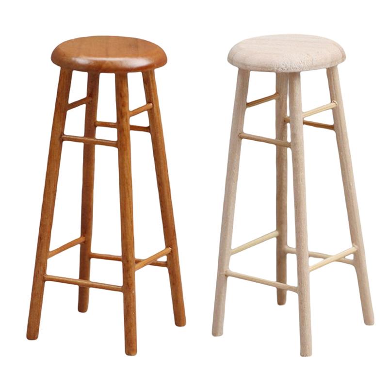 1:12 Taburet inalt in miniatura pentru casa de papusi Scaun de bar Scaun rotund Model Mobila Decor