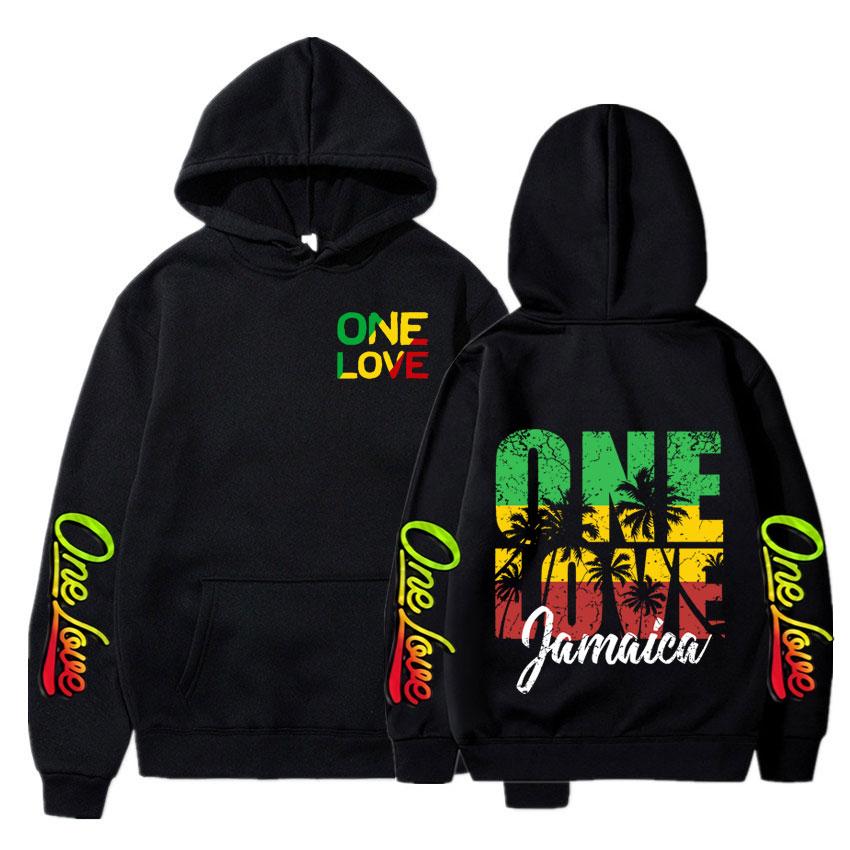 Bob Marley Hoodies Legend Reggae Music One Love Loose Hooded Sweatshirts Men Women Clothing Fashion Long Sleeve Oversized Hoodie