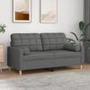 Vidaxl 2-Seater Sofa With Cushions, Dark Gray, 140 Cm, Fabric