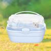 Hamsters Travel Carry Cage Carrying ° Transparent Window Versatile for Hedgehog