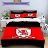 Middlesbrough F.c Printed Pattern Duvet Cover Set – Includes 1 Duvet Cover and 2 Matching Pillowcases Bedroom Decor Christmas Gifts