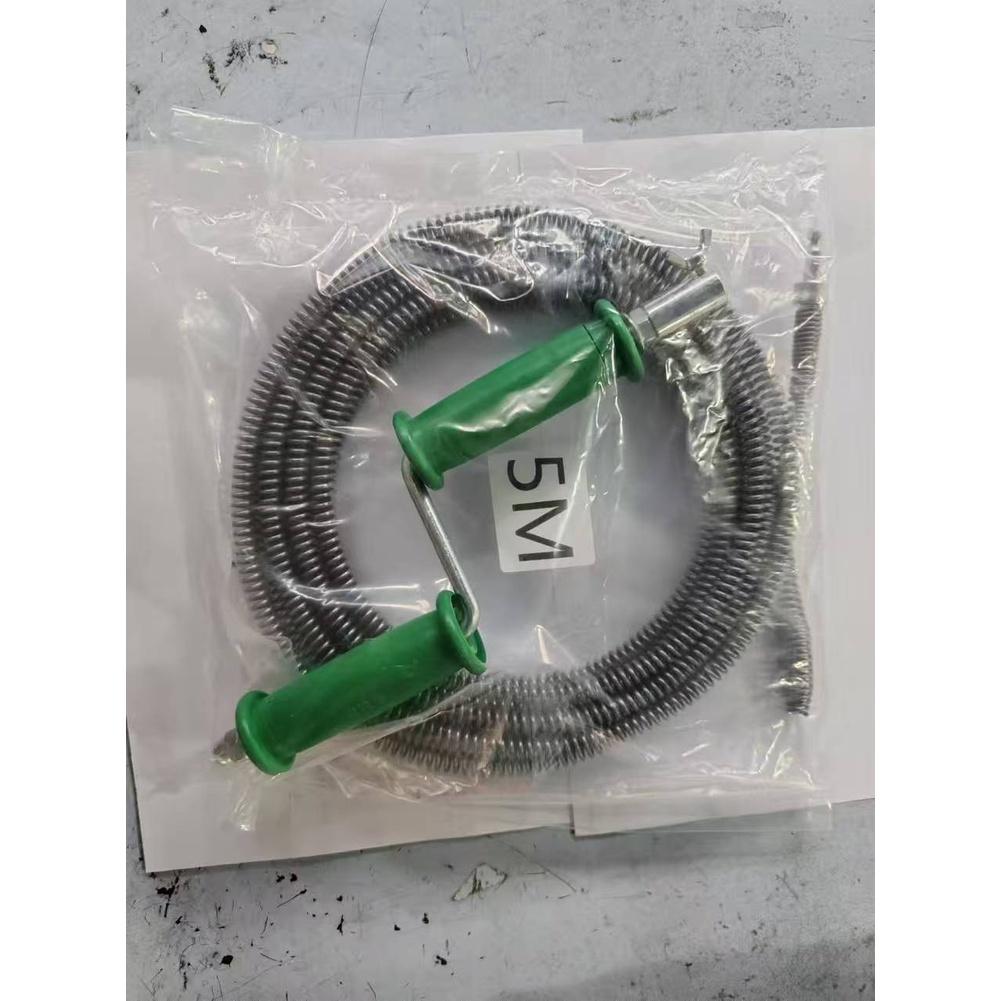 Stainless Steel Drain Snake for Toilet Sink Kitchen Pipes 5M 15M Hand Crank Spring Pipe Cleaner with Flexible Spring