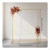 Square Metal Arch Frame Reusable Gold Wedding Backdrop Stand Easy Assembly