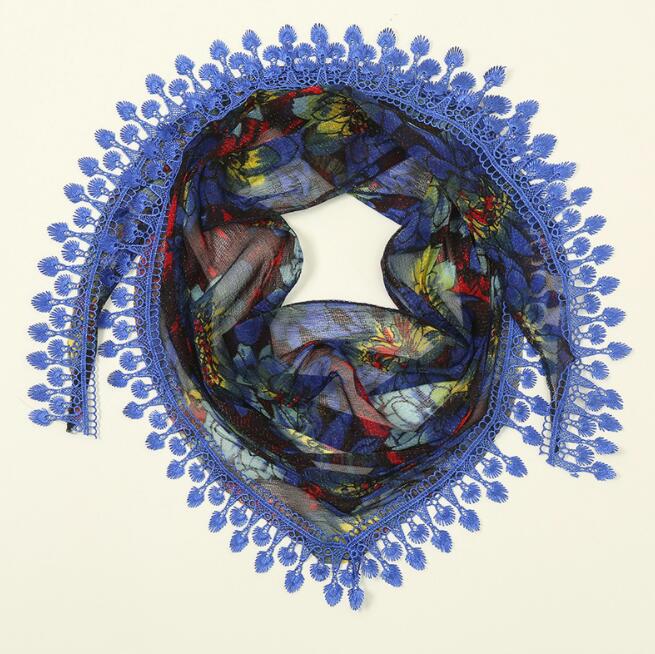 Damenmode Dreieckstuch Damen Schal Bunt Spitze Schal Weiblich Quaste Schals Schals Frühling Sommer Foto Requisiten Accessoires