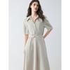 ELLE French Style Lapel Shirtdress