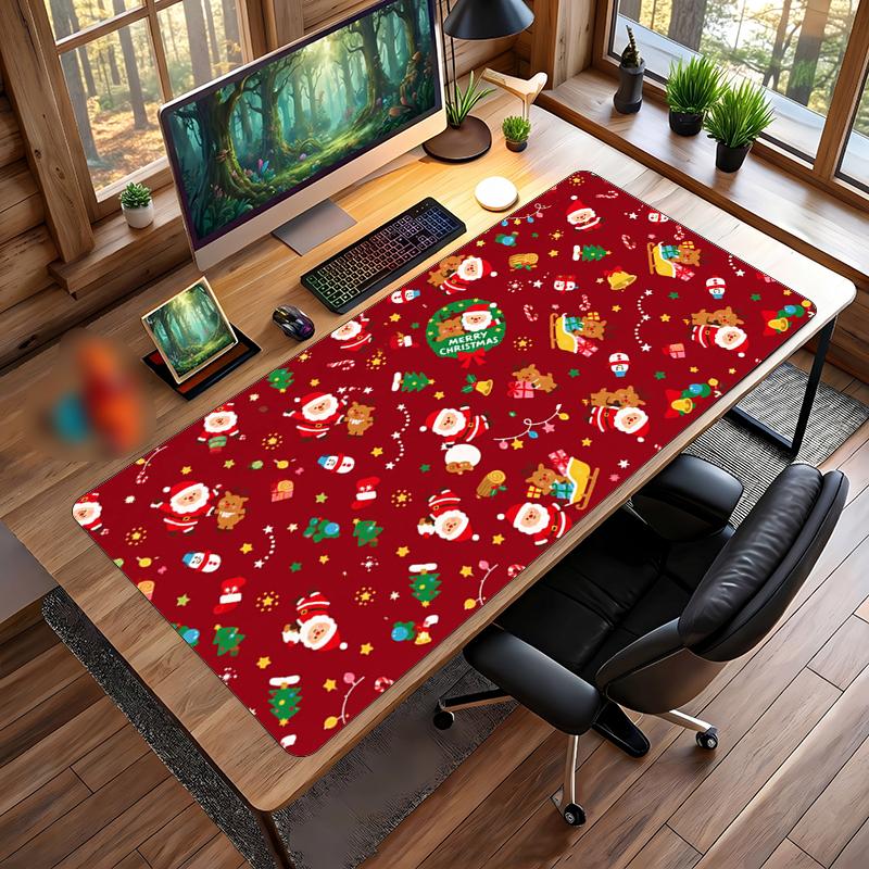 Christmas Printed Mouse Pad Non Slip Desk Mat For Office Gaming Home Use Holiday Gift