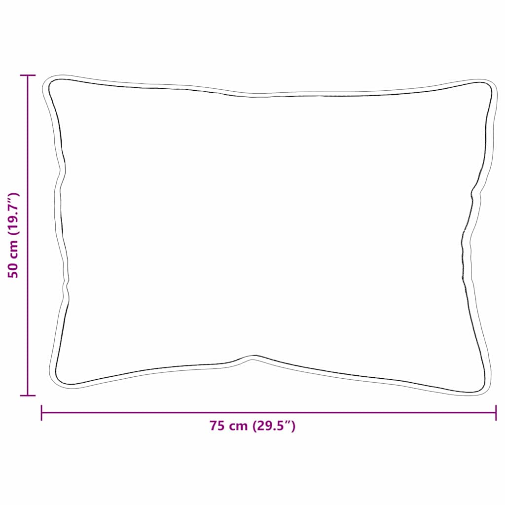 White Pillow 75 X 52 X 20 Cm Cotton and Polyester