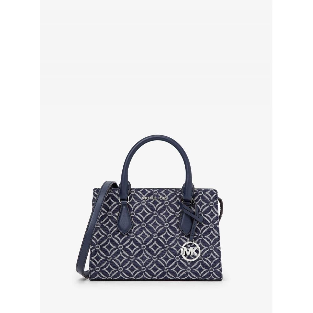 

ЖАККАРДОВАЯ СУМКА-ПОРТФЕЛЬ С ЛОГОТИПОМ MICHAEL KORS SHEILA, МАЛЕНЬКАЯ, НА МОЛНИИ ПО ЦЕНТРУ 35F4S6HS5J461, ДЖИНСОВАЯ