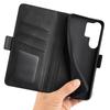 For Samsung Galaxy S25 Ultra Stand Case Calf Texture Leather Wallet Phone Cover