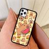 Cute Capybara Phone Case For IPhone 17 16 Pro Max Air 13 12 Mini 14 15 Plus 11 PC+TPU Back Cover