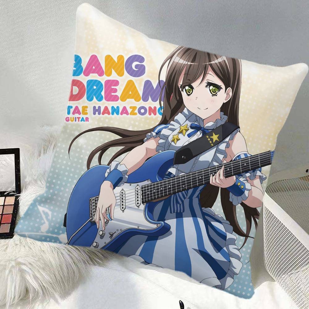 Anime BanG Dream Pillow Case Square Pillow Bedroom Sofa Leisure Comfort Cushion Car Home Decoration