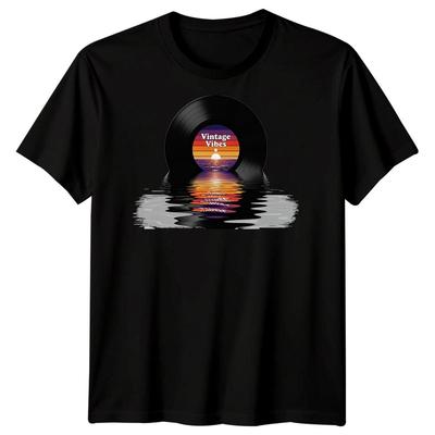 Vintage Vibes Retro Music Vinyl Record Mens T-Shirt