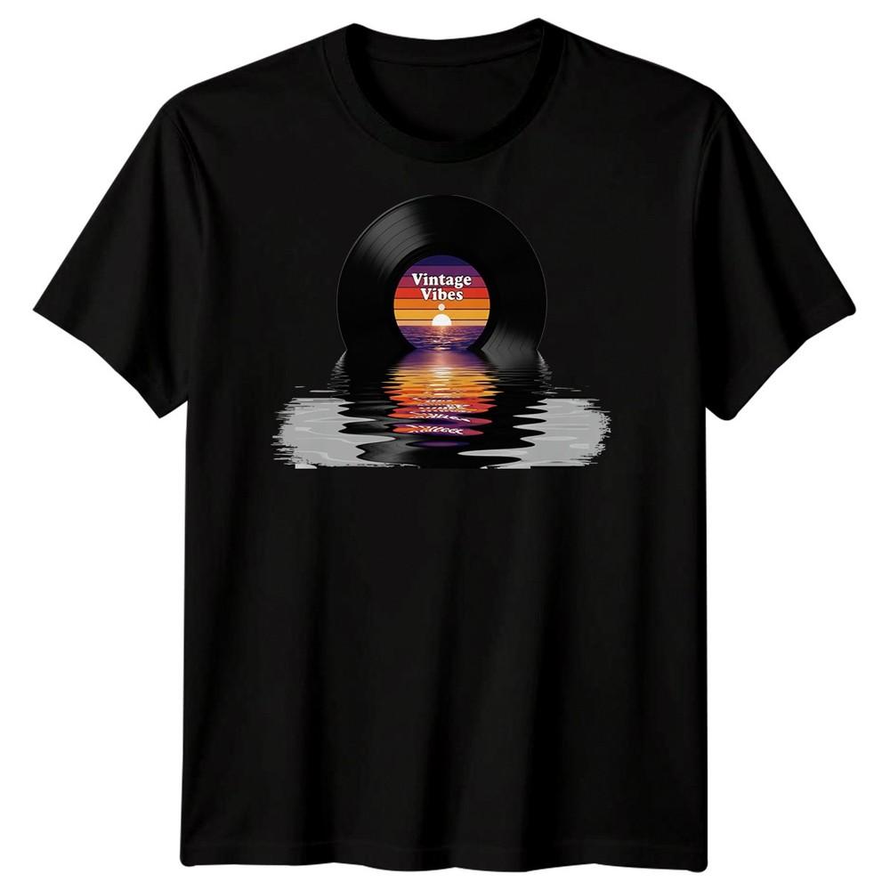 Vintage Vibes Retro Music Vinyl Record Mens T-Shirt