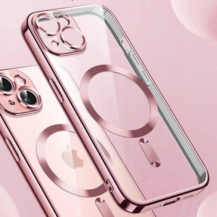 iPhone 13 Case, Electro MagSafe, Pink + Screen Protector