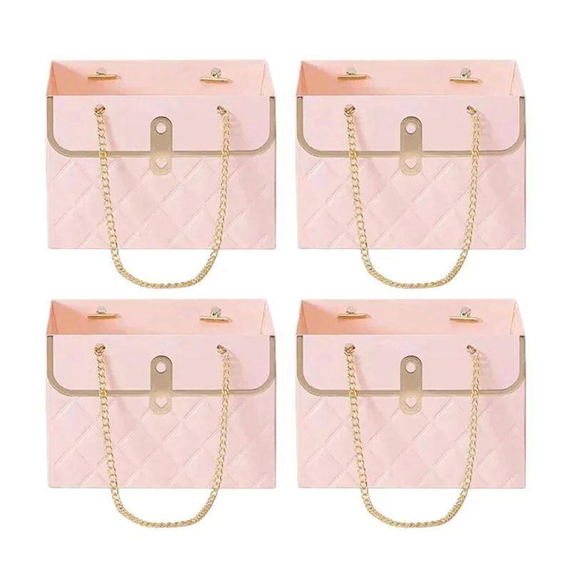 

Good-16PCS Flower Box Rose Packaging Box Valentine s Day Birthday Party Gifts Wrapping Paper Bag Gift Box, Easy To Use B рожевий