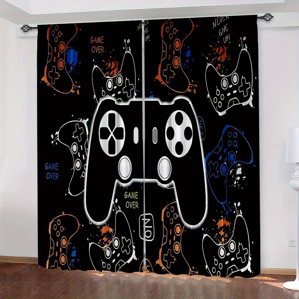 2pcs Gamepad Pattern Curtains Decorative Window Drapes Window Treatments For Bedroom Living Room Home Decor Window Blinds Drapes
