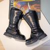 2024 New Simple Non-slip Children Fashion Versatile Soft Girls High Boots Chic PU Back Zipper Unique Elegant Kids Princess Boots